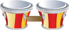 Illustration of bongo drums