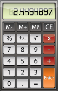 Illustration of a hand held calculator