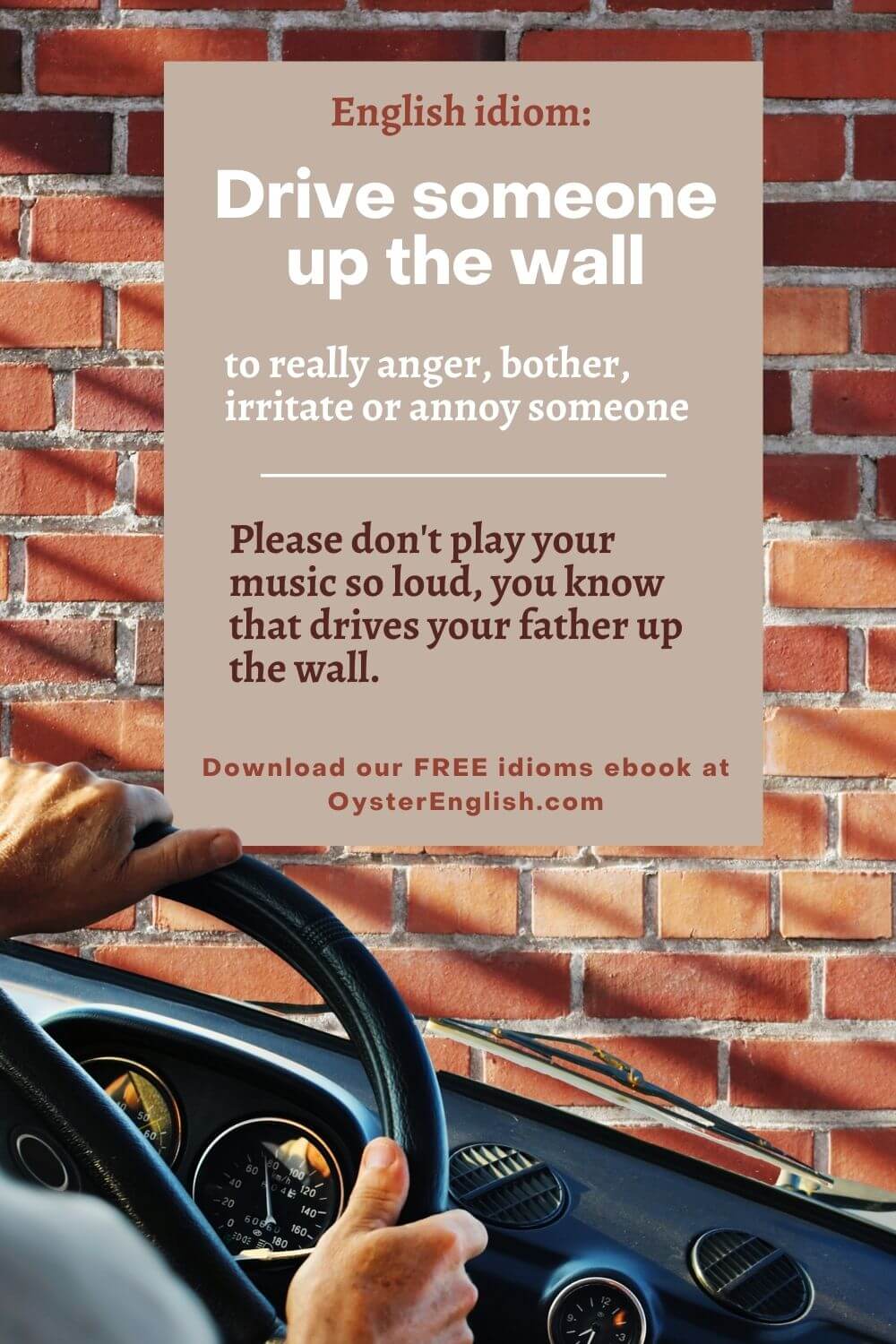 Idiom: Drive someone up the wall (meaning & examples)