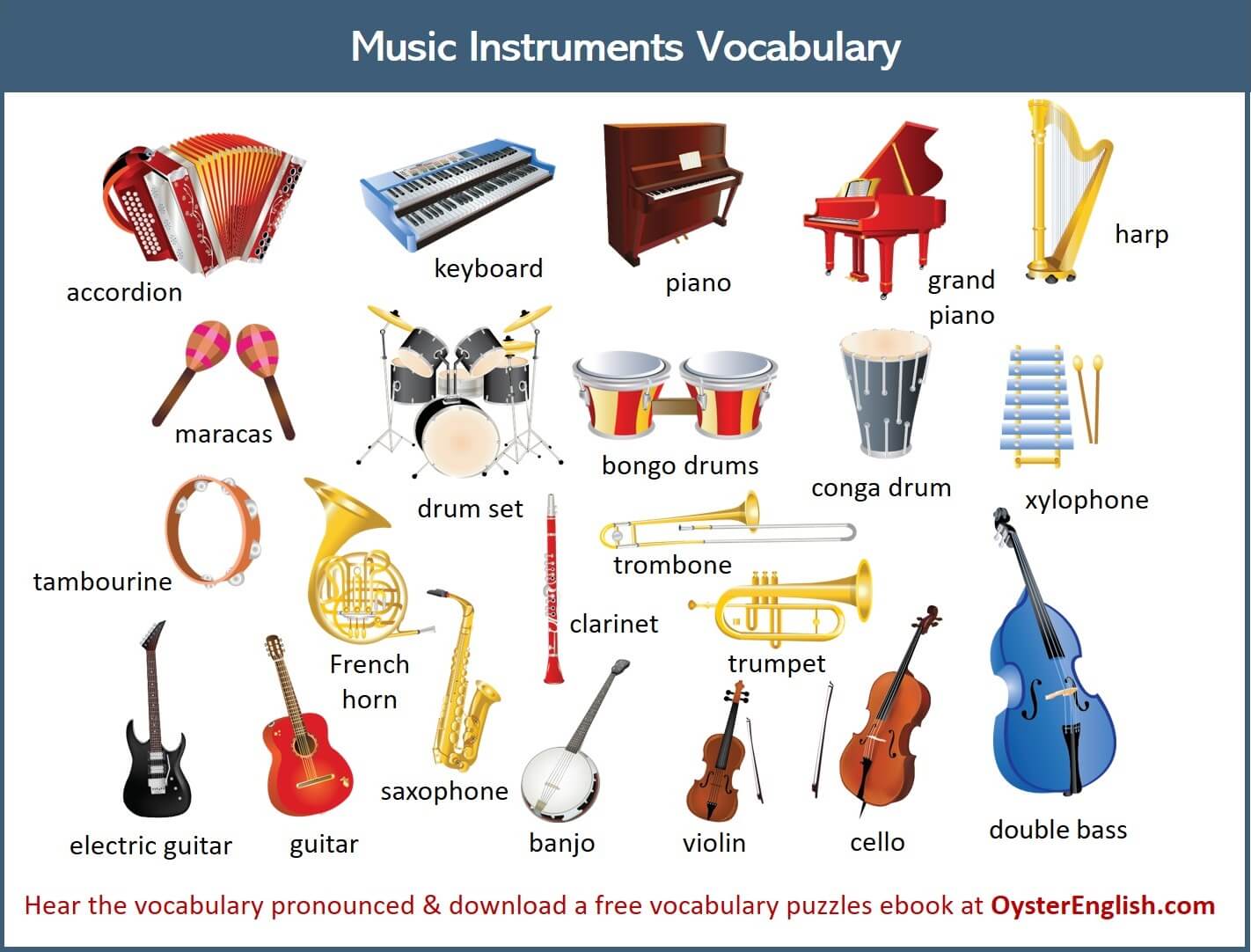 onderwerpen ras ingenieur Musical Instruments Vocaulary