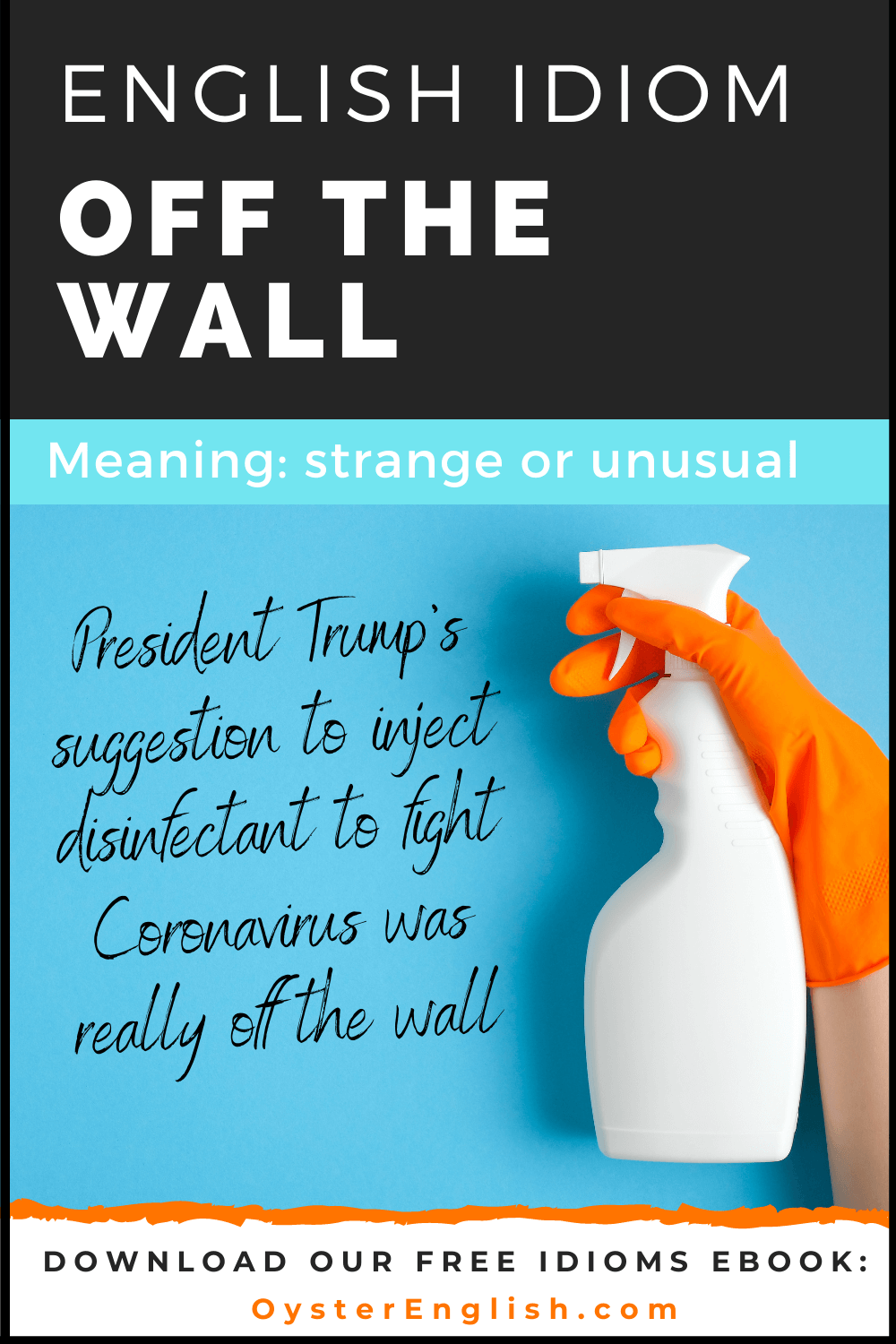 Idiom Off The Wall meaning Examples 