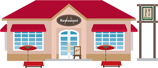 Illustration of a restaurant exterior