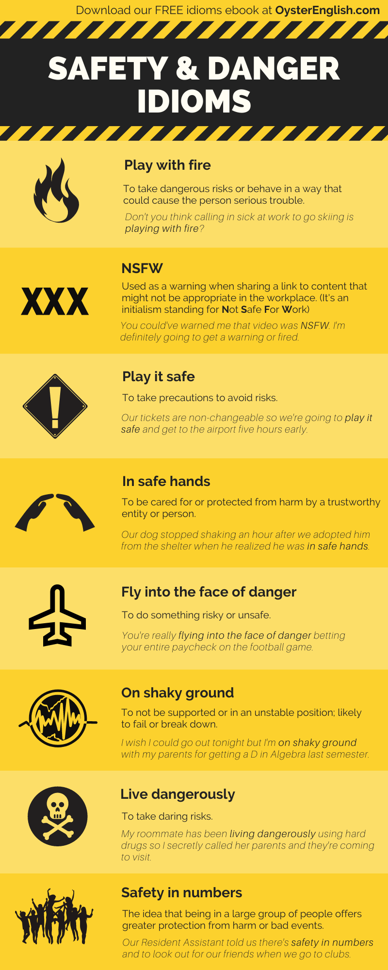 safety idioms list