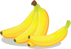 Illustration of a bunch of bananas